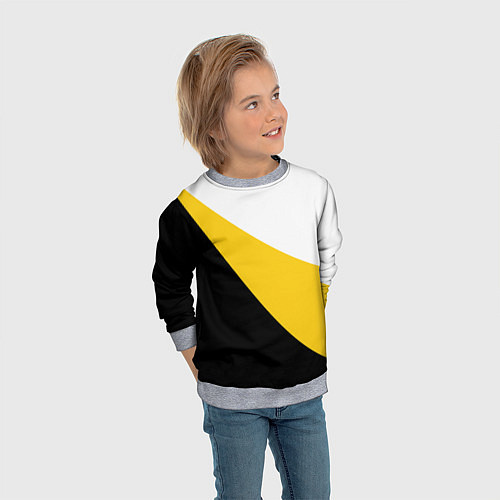 Детский свитшот Сокрушу пред ним врагов его большой крест / 3D-Меланж – фото 3