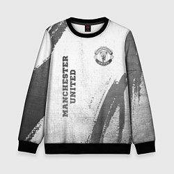 Свитшот детский Manchester United - white gradient вертикально, цвет: 3D-черный