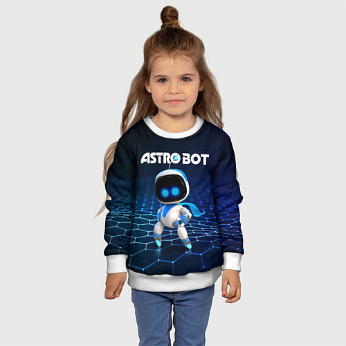 Детский свитшот Астро бот / 3D-Белый – фото 4