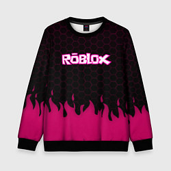 Детский свитшот Roblox fire pink