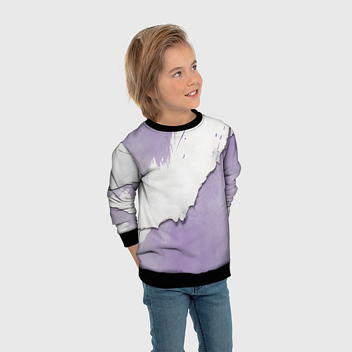Детский свитшот Штукатурка и лавандовая краска / 3D-Черный – фото 3
