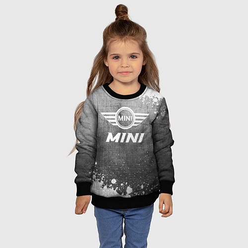 Детский свитшот Mini - grey gradient / 3D-Черный – фото 4