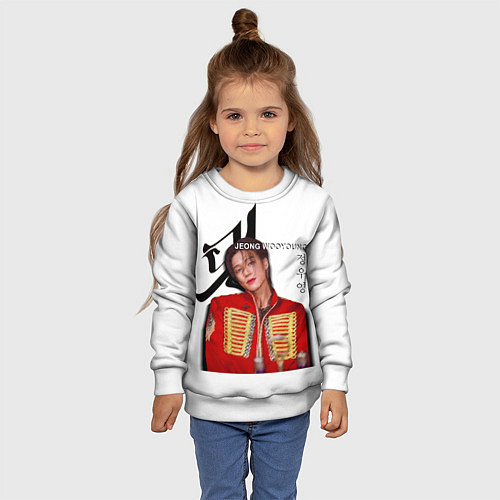 Детский свитшот Ateez Jeong Wooyoung / 3D-Белый – фото 4