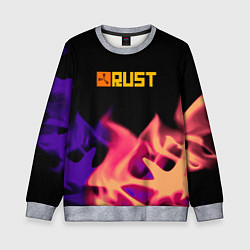 Свитшот детский RUST neon fire, цвет: 3D-меланж