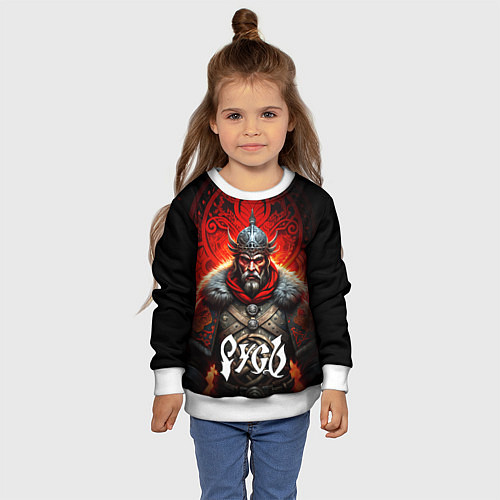 Детский свитшот Русь славянин / 3D-Белый – фото 4