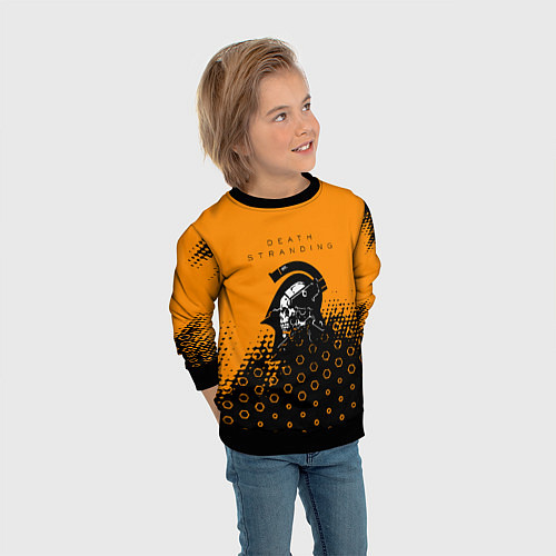 Детский свитшот Death Stranding game studio / 3D-Черный – фото 3