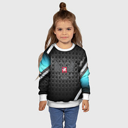 Свитшот детский Россия герб карбон, цвет: 3D-белый — фото 2