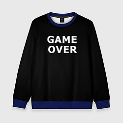 Детский свитшот Game over white logo