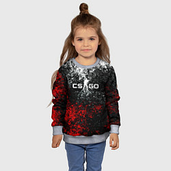 Свитшот детский CSGO брызги красок, цвет: 3D-меланж — фото 2