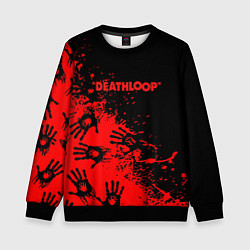 Детский свитшот Deathloop руки краска