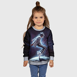 Свитшот детский Michael Jackson on the moon, цвет: 3D-меланж — фото 2