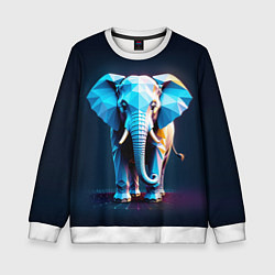 Детский свитшот Синий геометрический слон