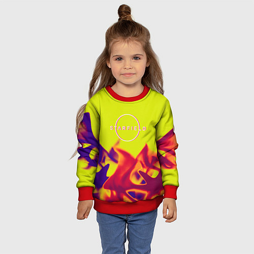 Детский свитшот Starfield fire steel / 3D-Красный – фото 4