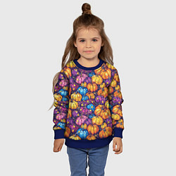 Свитшот детский Тыквенный урожай, цвет: 3D-синий — фото 2