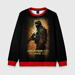 Свитшот детский Counter strike спецназовец, цвет: 3D-красный