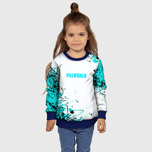Детский свитшот Palworld краски / 3D-Синий – фото 4