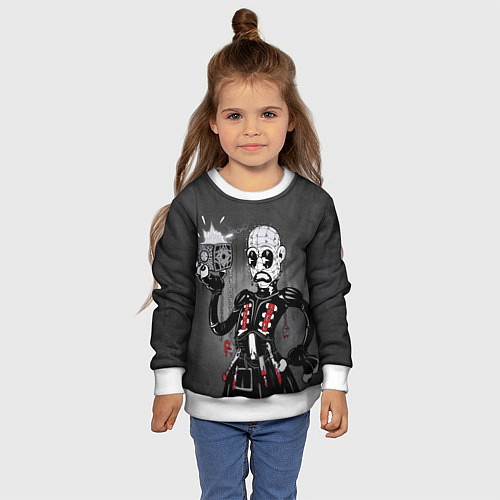 Детский свитшот Восставший из ада - Мультфильм / 3D-Белый – фото 4