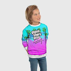 Свитшот детский Vice city tropic collection, цвет: 3D-белый — фото 2