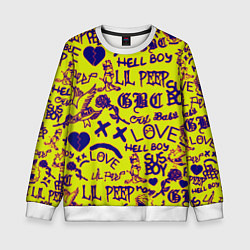 Свитшот детский Lil peep rap pattern, цвет: 3D-белый