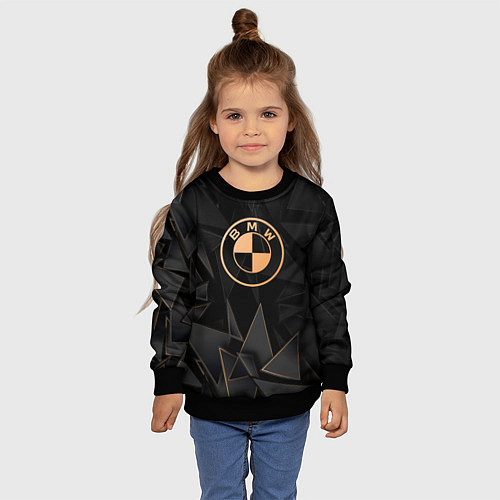 Детский свитшот BMW golden poly / 3D-Черный – фото 4