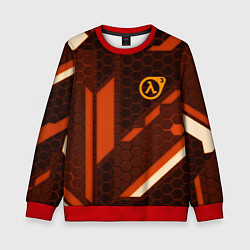 Свитшот детский Half life geometry steel metal, цвет: 3D-красный