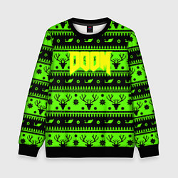Детский свитшот Doom кислотный новый год