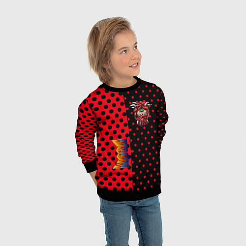 Детский свитшот Doom pattern steell / 3D-Черный – фото 3