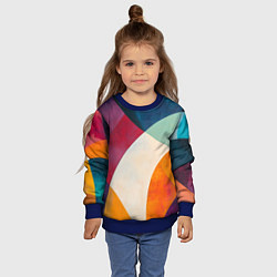 Свитшот детский Геометрическая иллюстрация, цвет: 3D-синий — фото 2