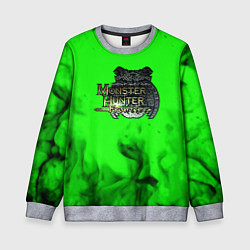 Детский свитшот Monster Hunter fire green