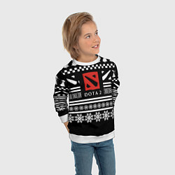 Свитшот детский Dota pattern game, цвет: 3D-белый — фото 2