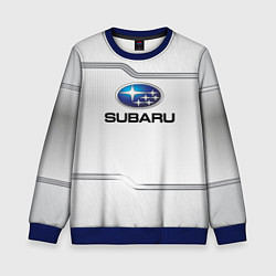 Свитшот детский Subaru auto steel metal, цвет: 3D-синий