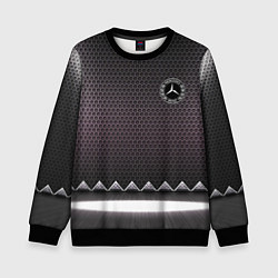 Свитшот детский Mercedes benz carbon steel, цвет: 3D-черный