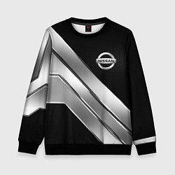 Свитшот детский Nissan metal steel auto, цвет: 3D-черный