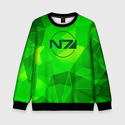 Детский свитшот Mass Effect green poly