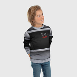 Свитшот детский Audi metal texture, цвет: 3D-меланж — фото 2