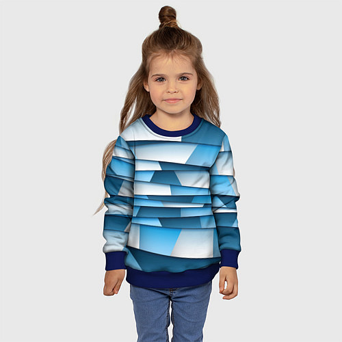 Детский свитшот Geometry line / 3D-Синий – фото 4