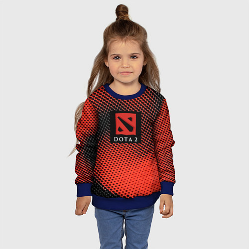 Детский свитшот DOTA 2 краски абстракция / 3D-Синий – фото 4