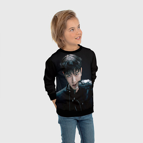 Детский свитшот Stray Kids Seungmin Giant concept / 3D-Черный – фото 3
