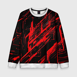 Детский свитшот Red stripes on a black background