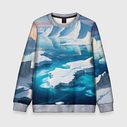 Свитшот детский Арктика льдины, цвет: 3D-меланж