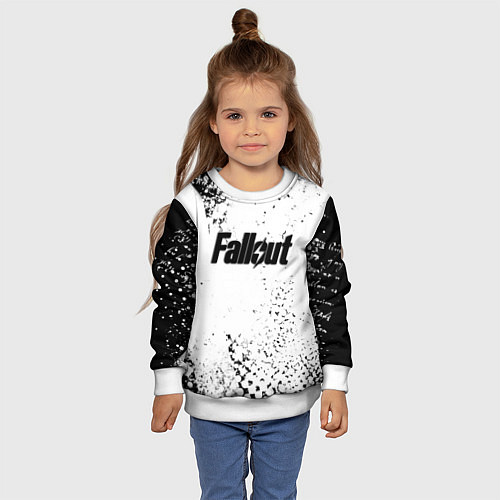 Детский свитшот Fallout game краски / 3D-Белый – фото 4