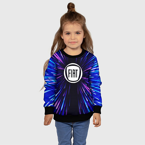 Детский свитшот Fiat neon energy / 3D-Черный – фото 4