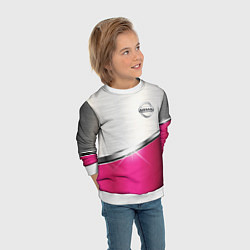 Свитшот детский Nissan auto metal, цвет: 3D-белый — фото 2