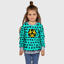 Свитшот детский Resident Evil japan pattern, цвет: 3D-меланж — фото 2