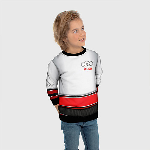 Детский свитшот AUDI auto car / 3D-Черный – фото 3