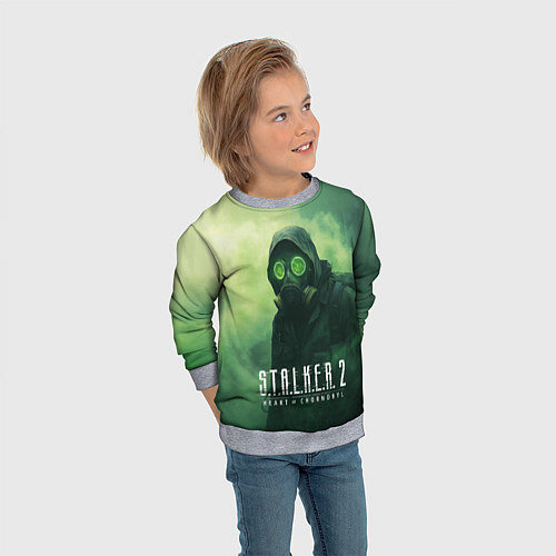 Детский свитшот Stalker 2 сердце Чернобыля / 3D-Меланж – фото 3