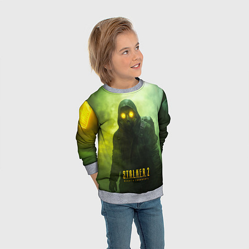 Детский свитшот Stalker 2 ядовитый дым / 3D-Меланж – фото 3