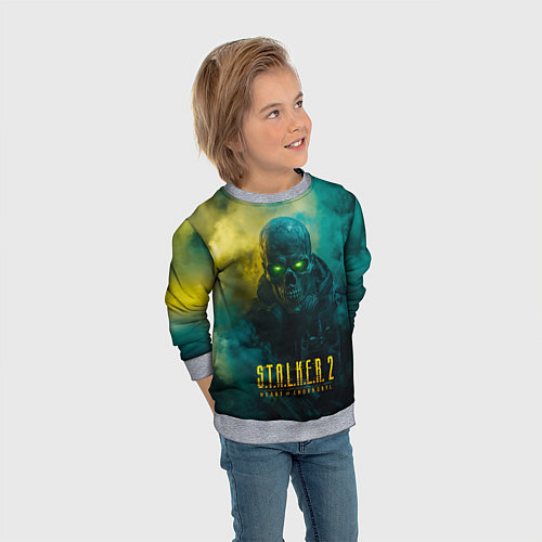 Детский свитшот Stalker 2 скелет в форме / 3D-Меланж – фото 3