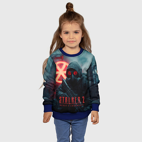 Детский свитшот Stalker 2 зараженная зона / 3D-Синий – фото 4