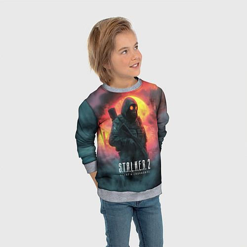 Детский свитшот Stalker 2 радиоактивный фон / 3D-Меланж – фото 3